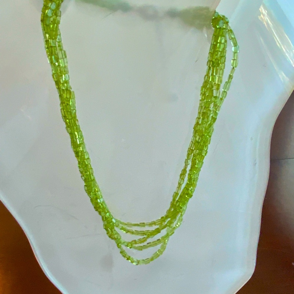 Lovely 4 Strand Peridot Necklace - Picture 4 of 5